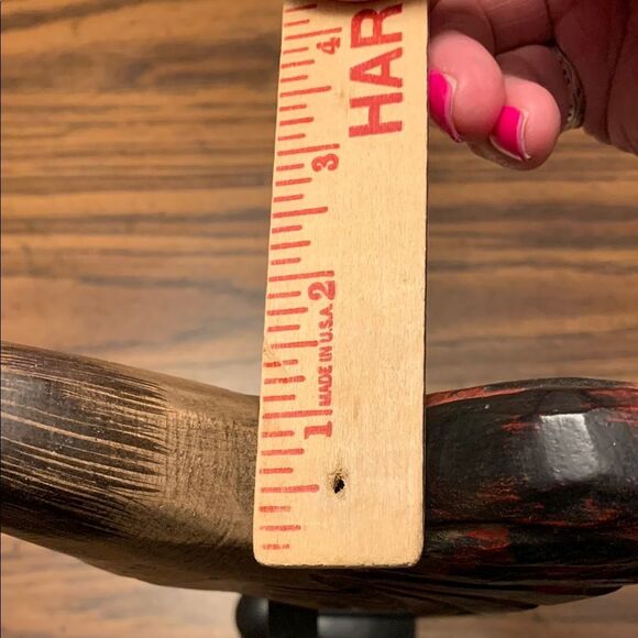 Vintage Rocking Balance Rooster Wood Sculpture - Picture 6 of 10